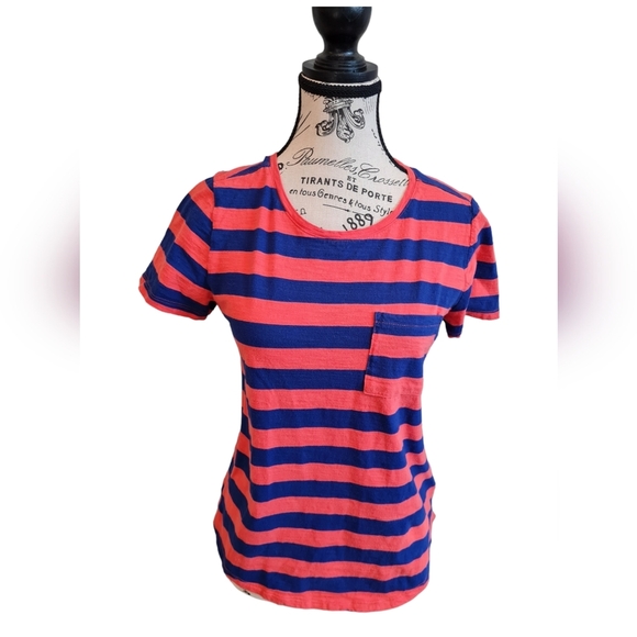 GAP Stripy Easy T Crew Neck T-shirt - Picture 1 of 5